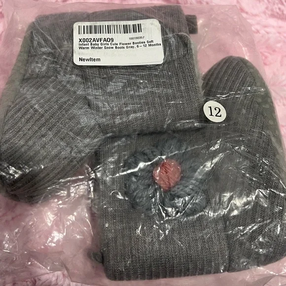 CLOUCKY Infant Girls Cute Bowknot Booties Baby Girl Warm Winter Snow Boots - Picture 6 of 7